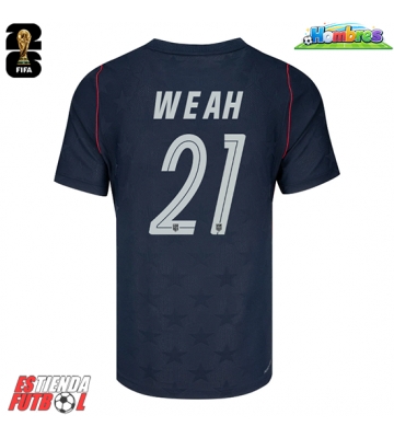 Estados Unidos Timothy Weah #21 Segunda Equipación Mundial 2026 Manga Corta
